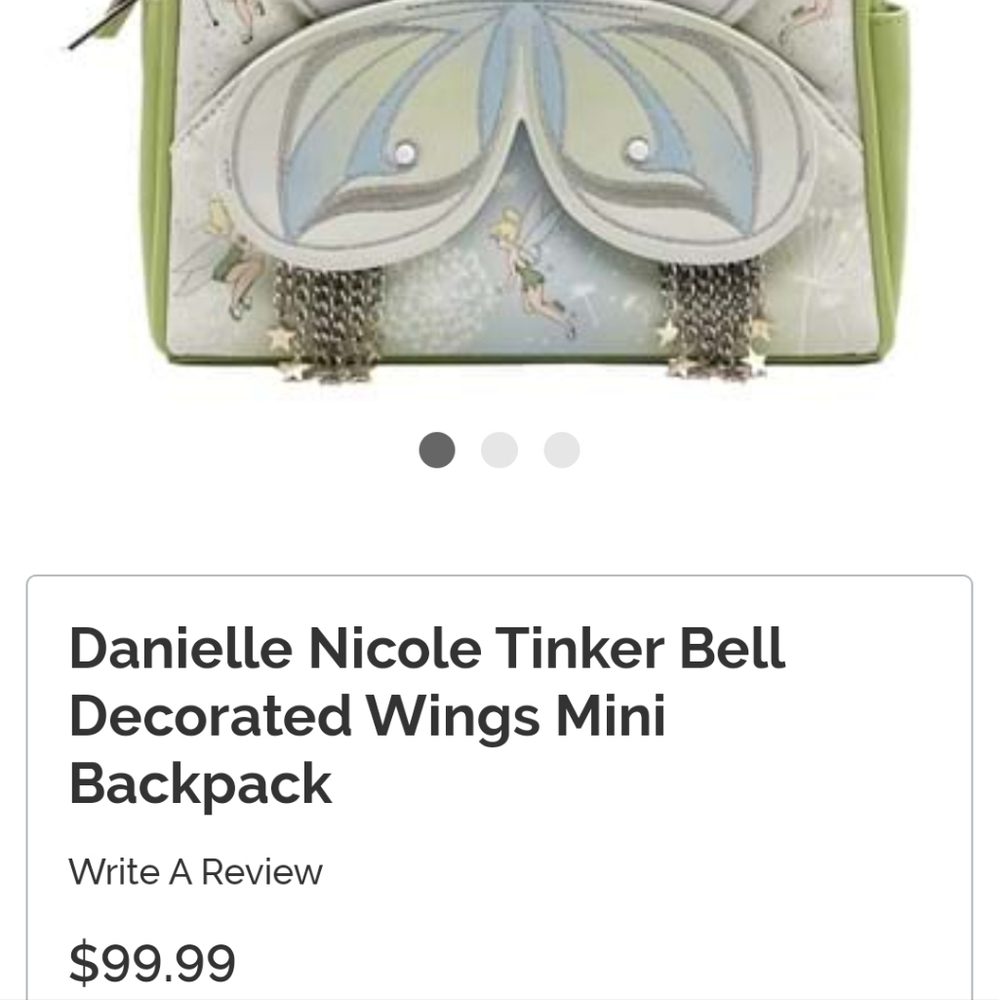 Tinker Bell mini backpack Disney Danielle Nicole
